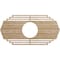 Ekena Millwork Chrysler Wood Fretwork Pierced Ceiling Medallion, Red Oak, 34"W x 17"H x 9"ID x 1/4"T CMWP34X17X0250CSRO - alternate 1